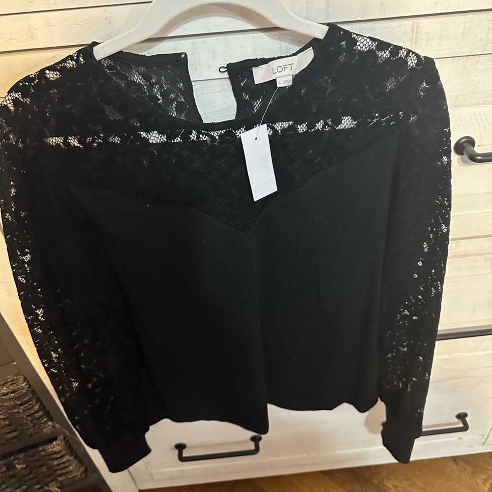 Black loft brand new blouse